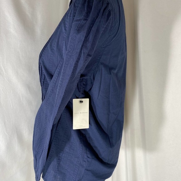 Lucky Brand Jeans Woman's Hi-Neck Long Sleeve Blouse Sz M - Picture 3 of 11